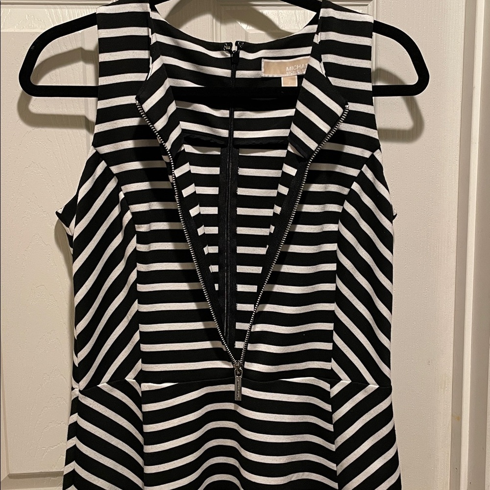 Michael Kors striped sleeveless skater dress - Picture 5 of 6